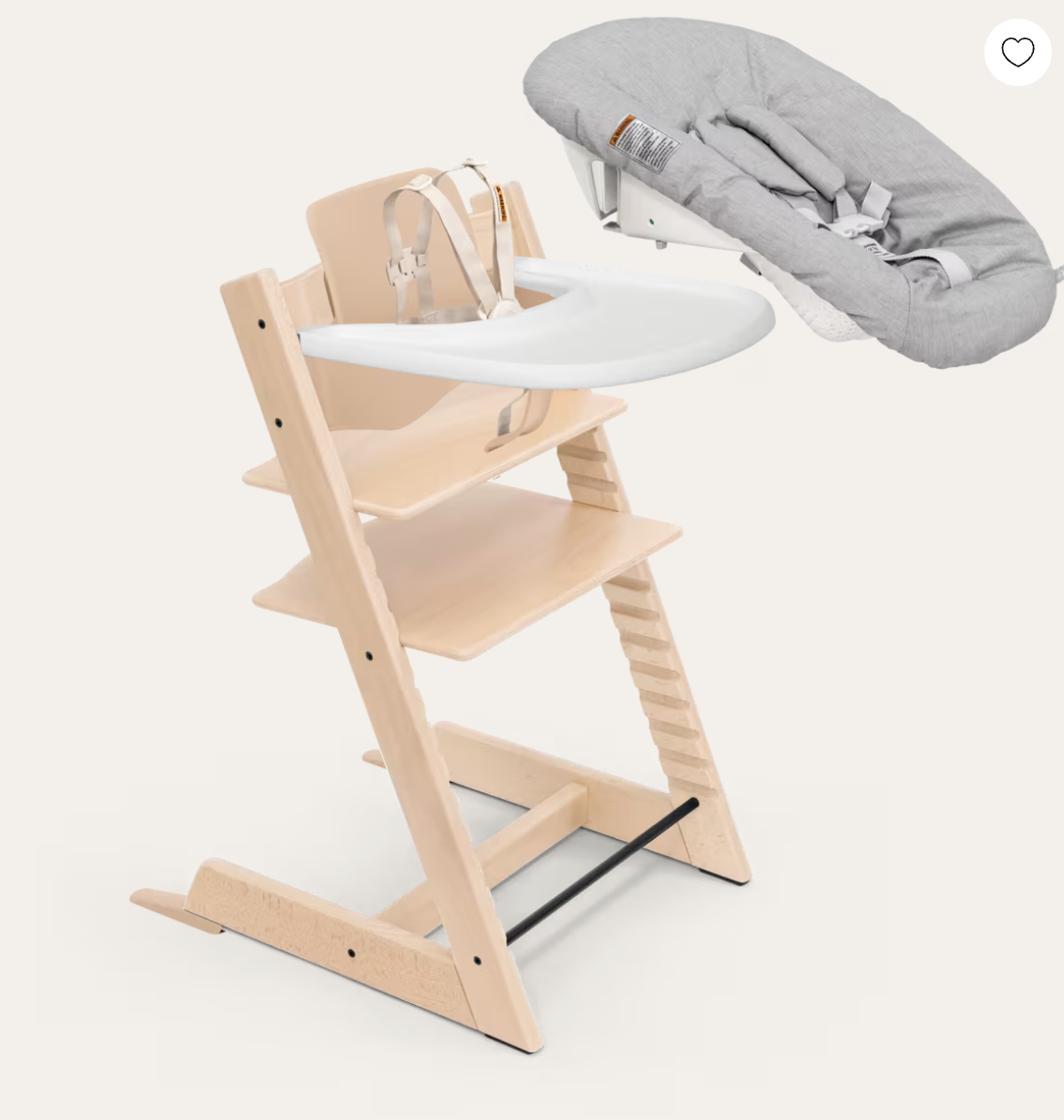 Stokke Tripp Trapp High Chair (Natural-new born bundle)