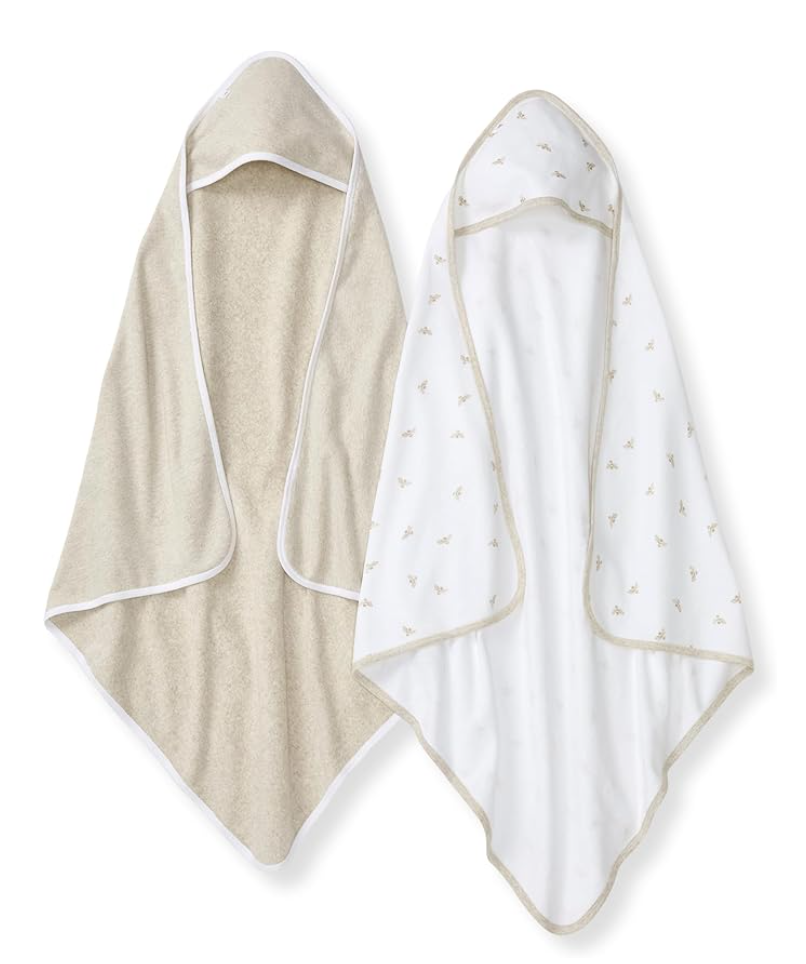 Burt's Bees Baby Organic Hooded Towels, 2-Pack in "Golden Bee"