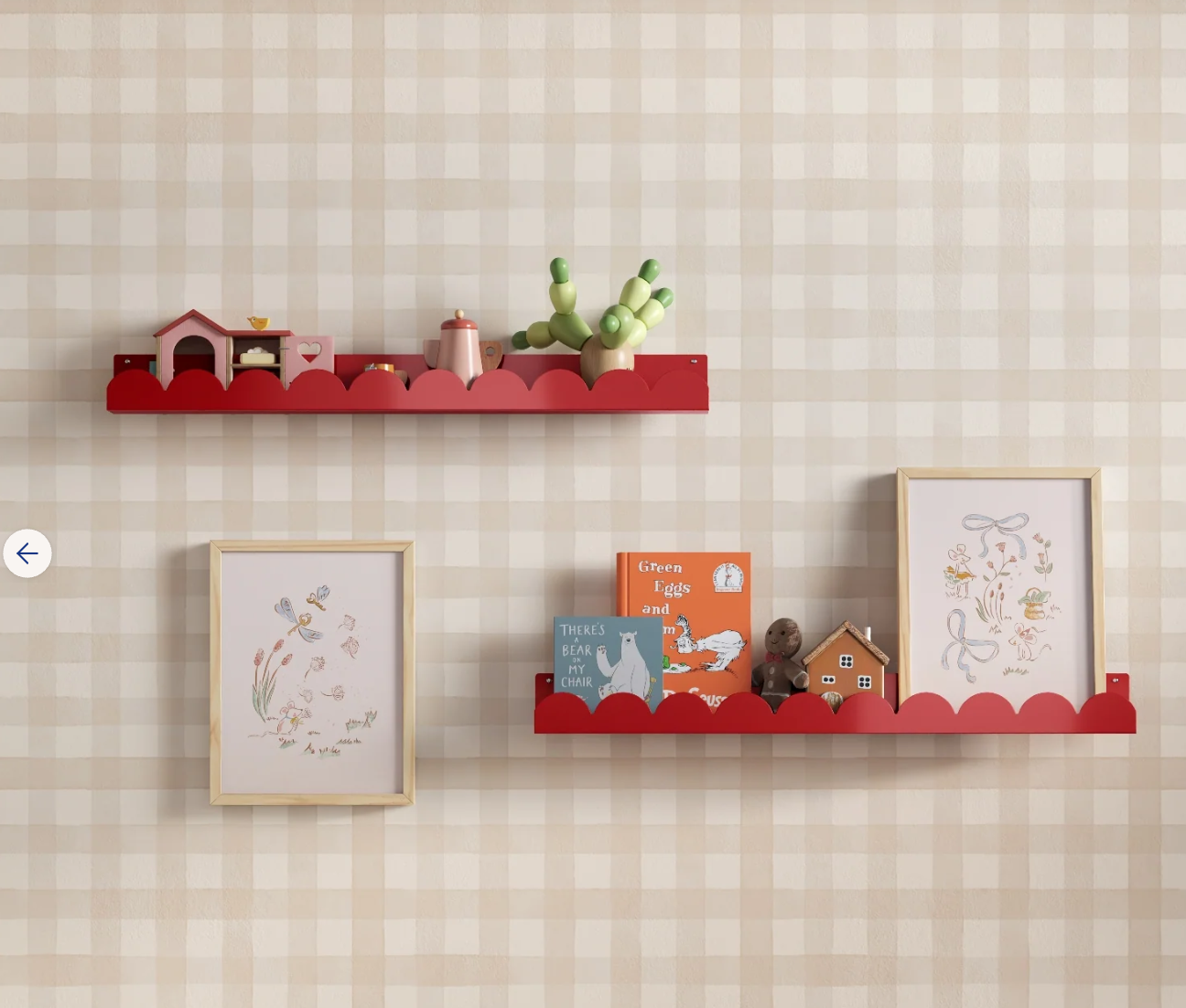 Red Floating Shelves